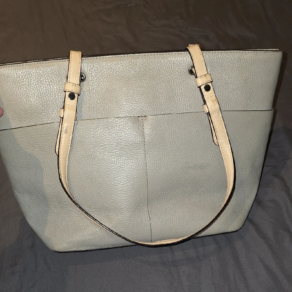 Michael Kors Gray Pebble Leather Tote Bag